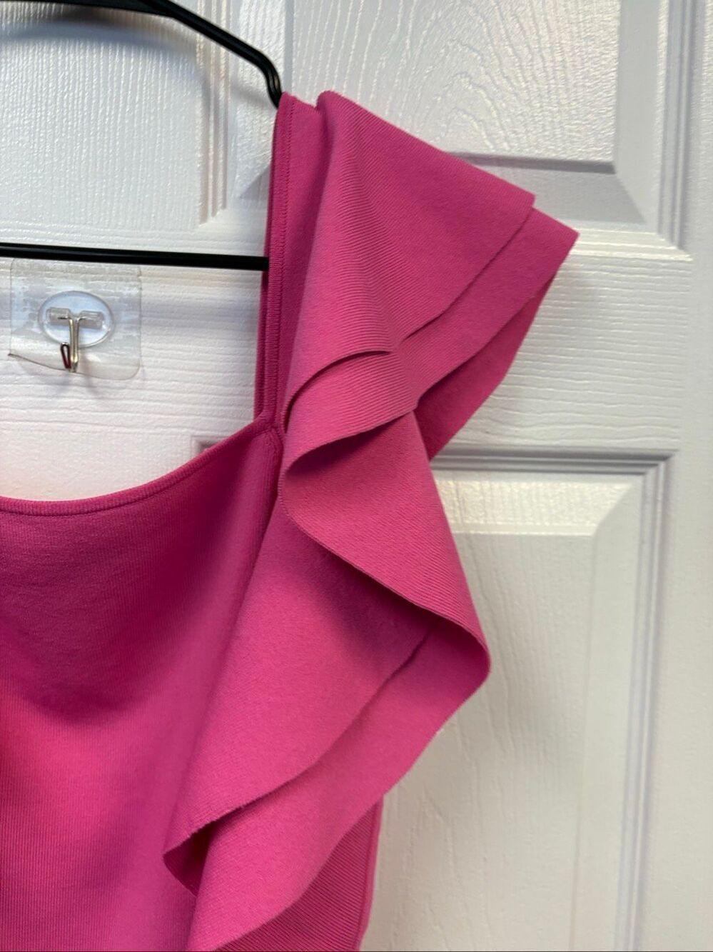Hot Pink Ruffled Detail Top - Picture 4 of 6